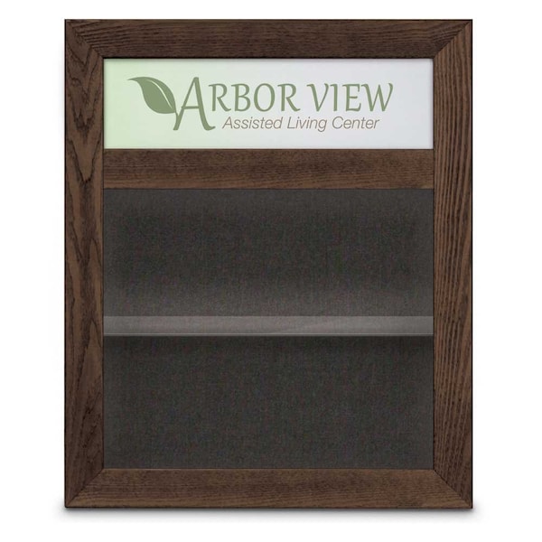 Outdoor Enclosed Combo Board, 42"x32", Bronze Frame/Green & Black